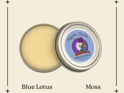 Mystic Glade solid perfume with botanical oils and beeswax