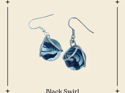 Mystic Marble Earrings - handcrafted artisan jewelry