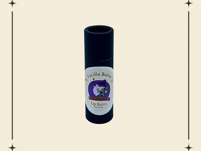 Vanilla Batter lip balm with organic shea butter and beeswax
